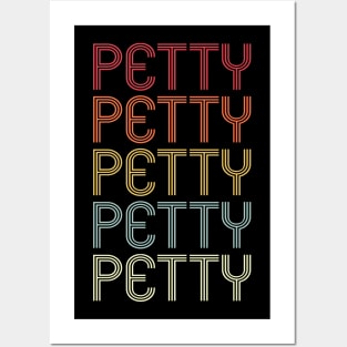 Retro Petty Wordmark Repeat - Vintage Style Posters and Art